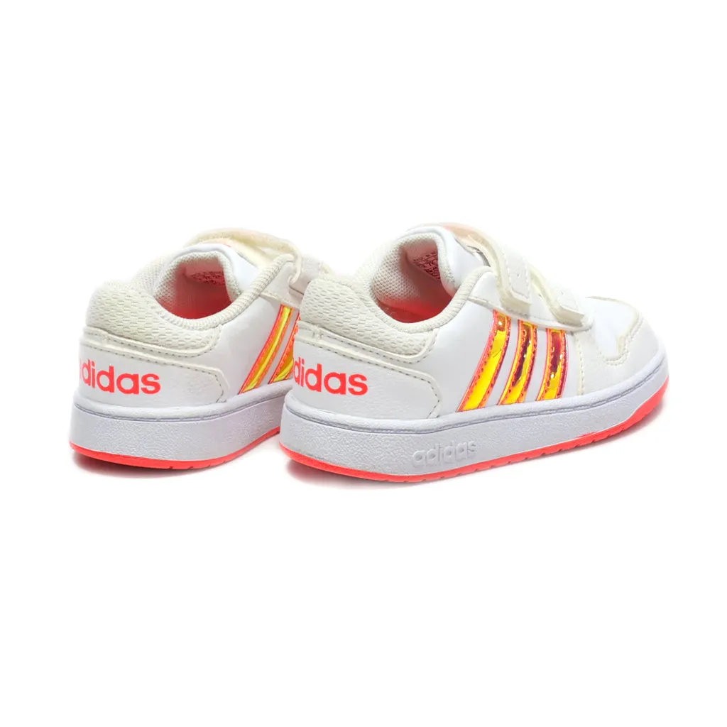 Adidas Hoops 2.0 Sneakers Leather White Colour For Kids