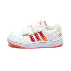 Adidas Hoops 2.0 Sneakers Leather White Colour For Kids