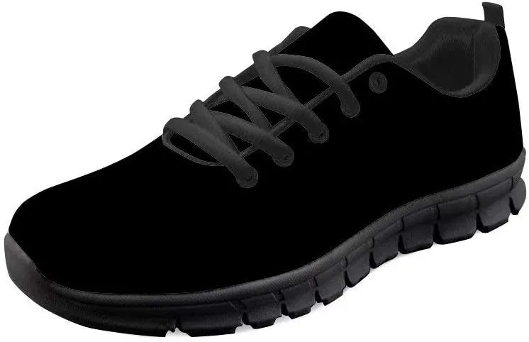 Dellukee Women's Casual Walking Shoes Solid Color Durable Breathable Lace Up Sport Running Fashion Sneaker