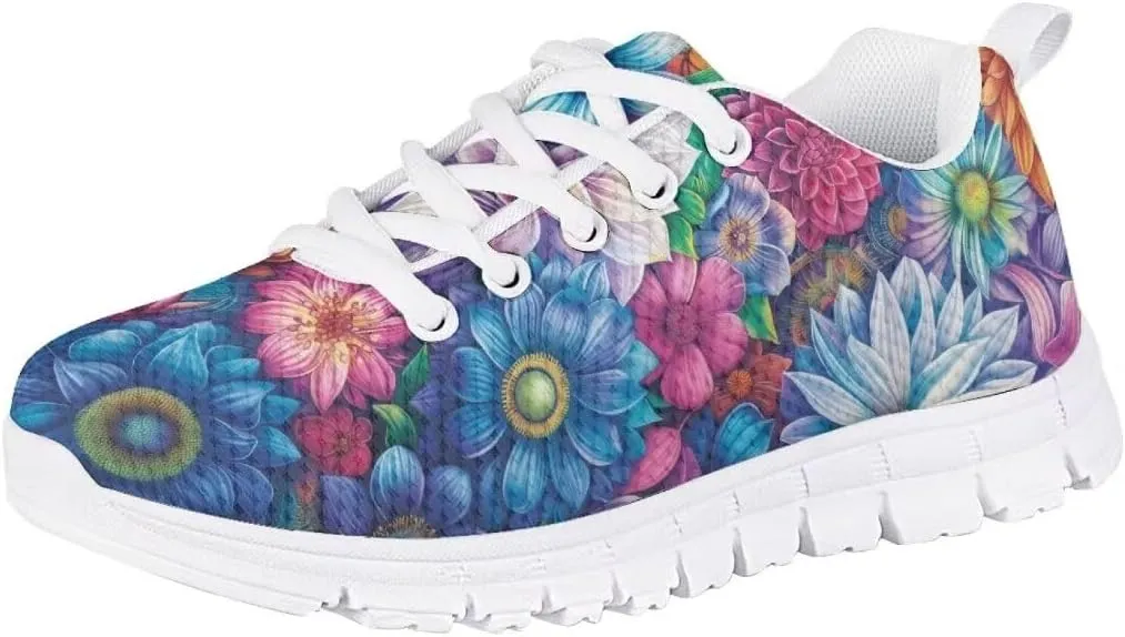 Pinupub Youth Kids Running Shoes Breathable Soft Sports Non Slip Durable Casual Lace Up Sneakers