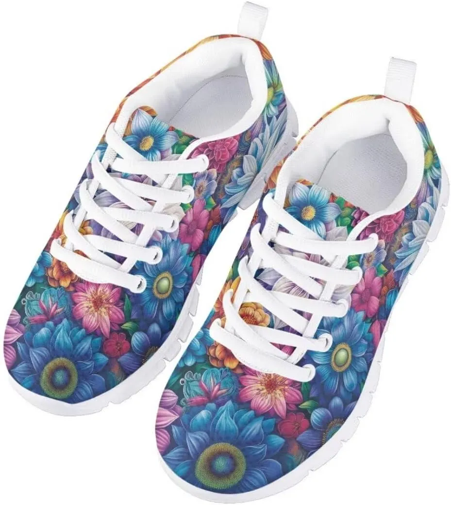 Pinupub Youth Kids Running Shoes Breathable Soft Sports Non Slip Durable Casual Lace Up Sneakers