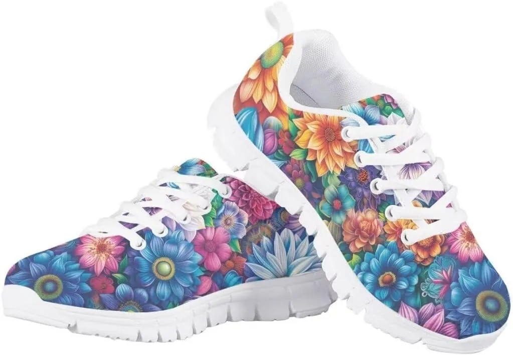 Pinupub Youth Kids Running Shoes Breathable Soft Sports Non Slip Durable Casual Lace Up Sneakers