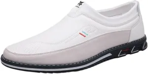 Plus Size Stylish Men's Color Block Slip-On Loafers - Ultra-Comfortable, Non-Slip, Durable
