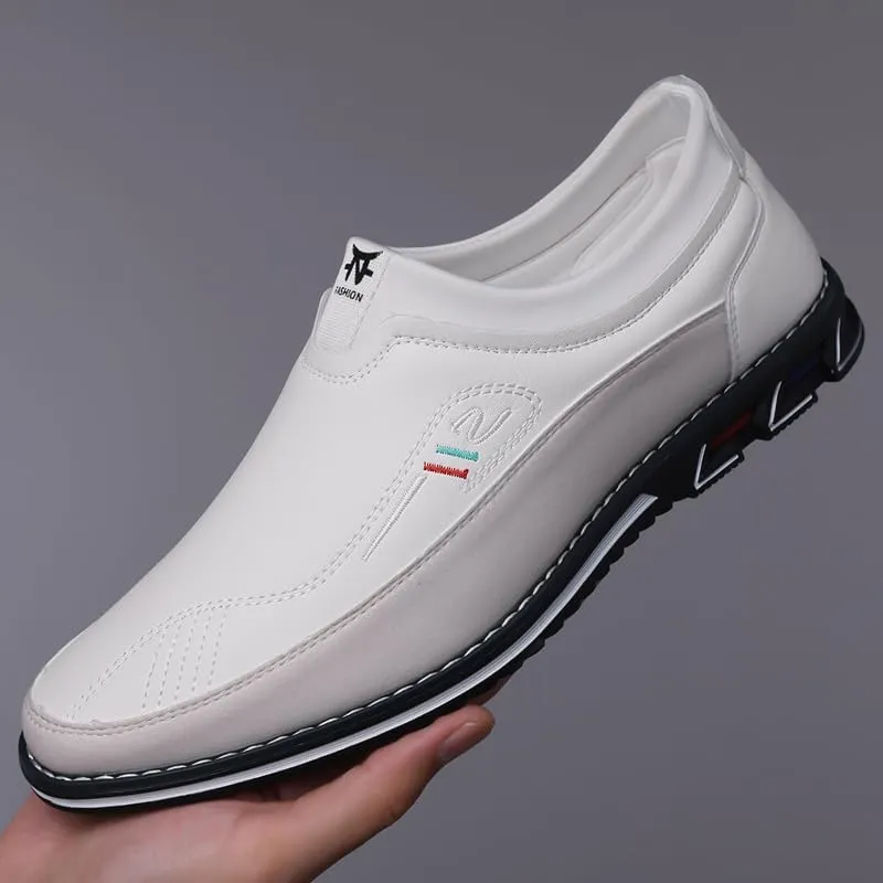 Plus Size Stylish Men's Color Block Slip-On Loafers - Ultra-Comfortable, Non-Slip, Durable