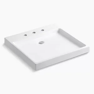 Purist Wading Pool 23.94" x 24.25" x 4.13" Fireclay Vessel Bathroom Sink in White