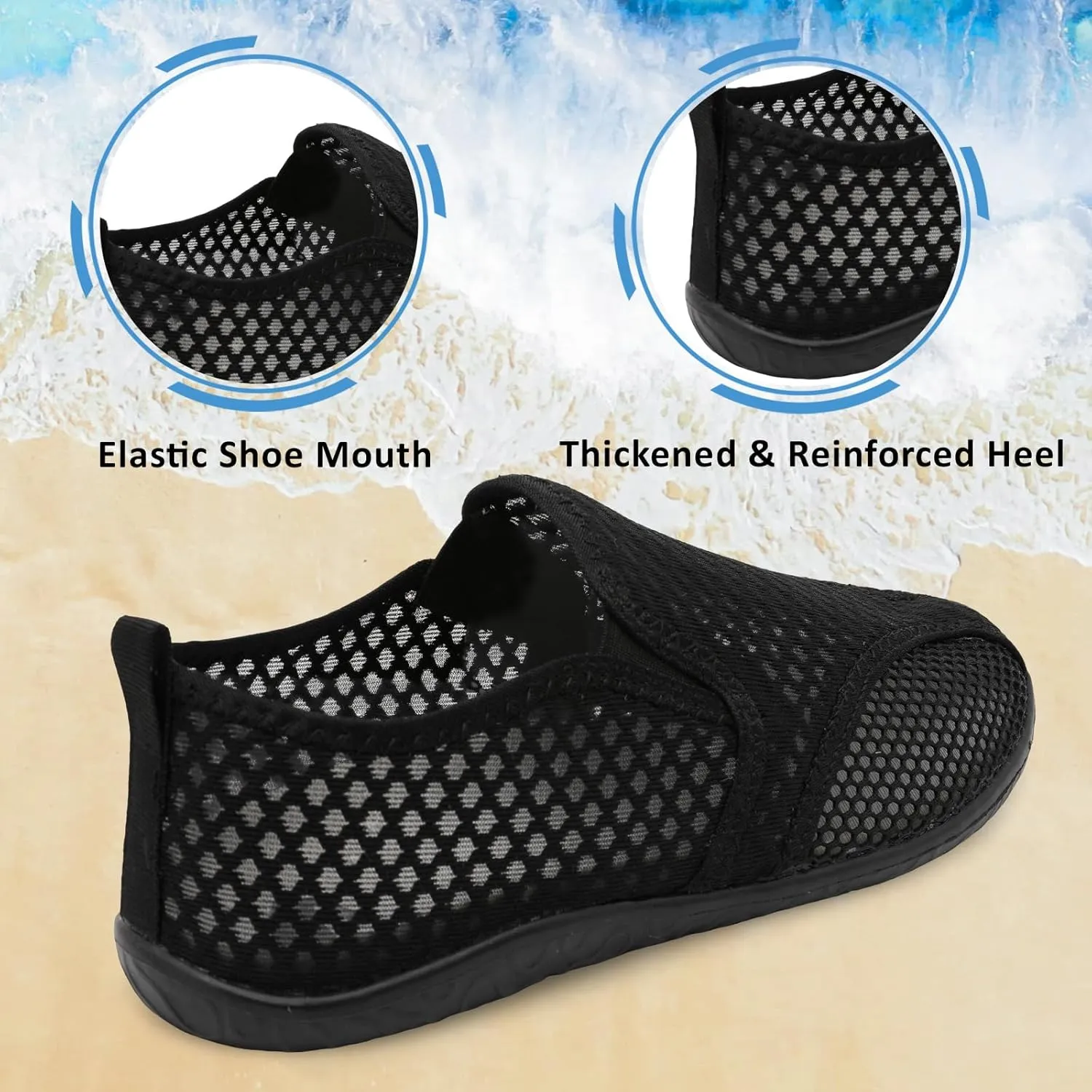 Spesoul Water Shoes for Women Men Quick-Dry Swim Shoes Barefoot Aqua Socks Breathable Beach Sandals for Pool Surf Travel Camping Yoga Outdoor Sports