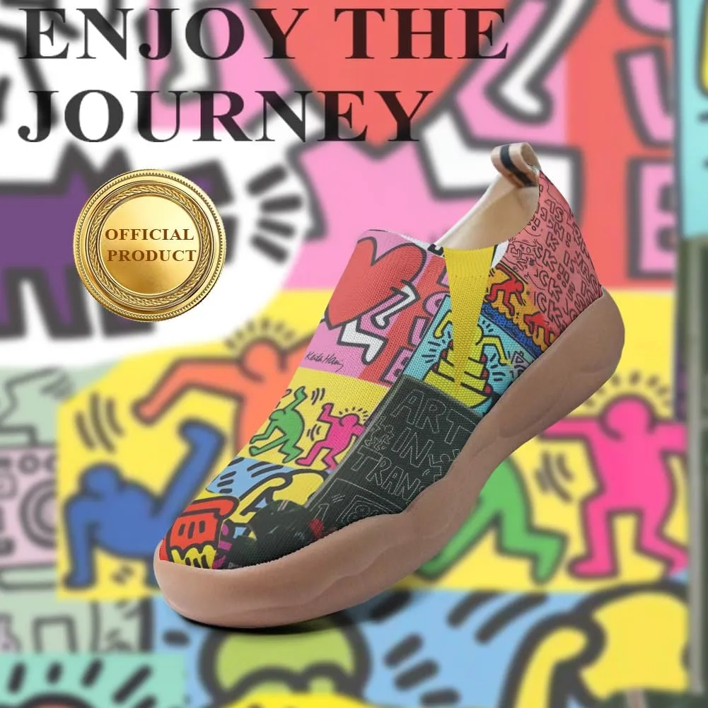 Women's Art Travel Shoes Slip-on Loafers Comfortable, Light and Fashionable Sneakers