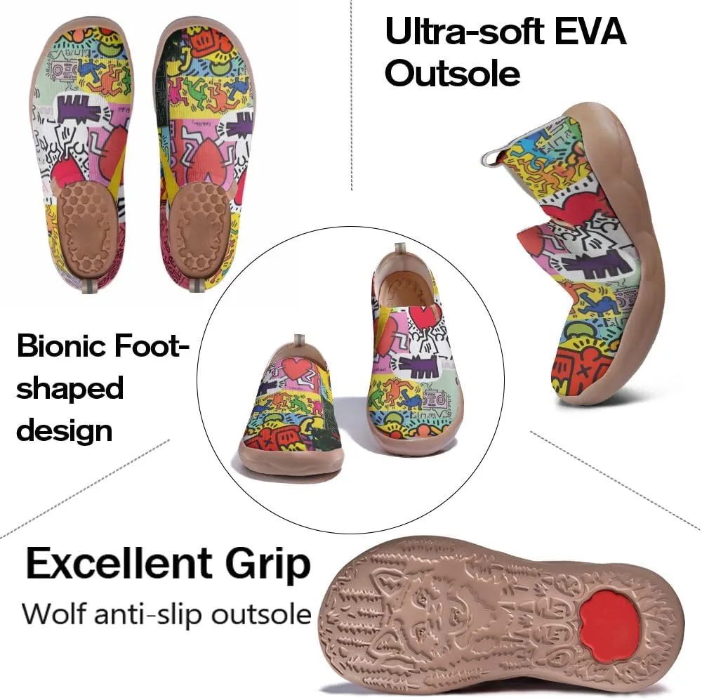 Women's Art Travel Shoes Slip-on Loafers Comfortable, Light and Fashionable Sneakers