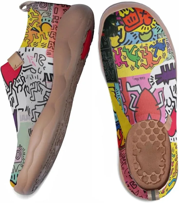 Women's Art Travel Shoes Slip-on Loafers Comfortable, Light and Fashionable Sneakers