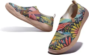 Women's Knitted Slip-on Loafers Comfortable, Light and Fashionable Sneakers Art Painted Travel Shoes