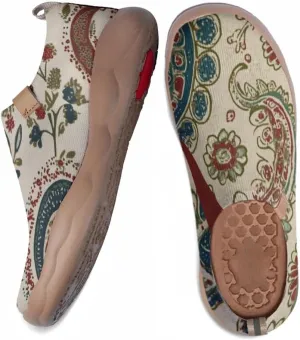 Women's Knitted Slip-on Loafers Comfortable, Light and Fashionable Sneakers Art Painted Travel Shoes