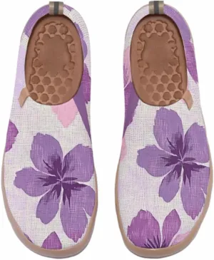 Women's Knitted Slip-on Loafers Comfortable, Light and Fashionable Sneakers Art Painted Travel Shoes